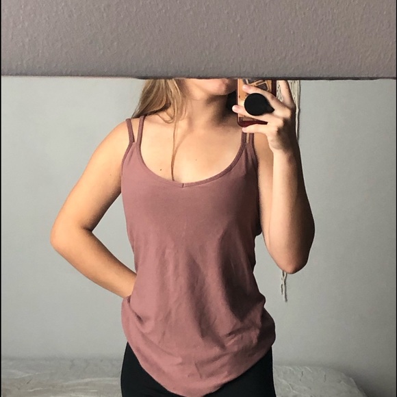 Mudd Tops - Pink Double Strap Tank Top